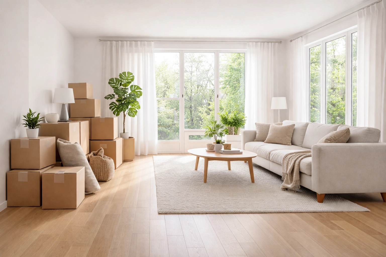 Beautifully staged living room in Edmonton to increase home resale value