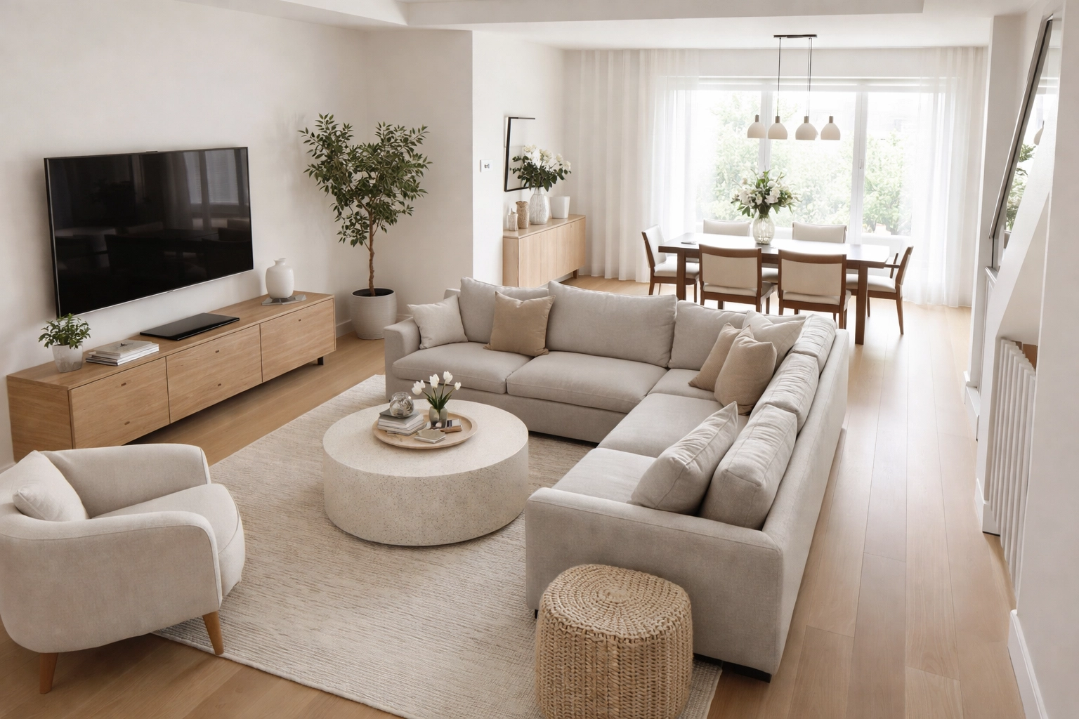 Beautifully staged living room in Edmonton to increase home resale value